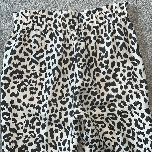 J. Crew Linen Leopard Print Elastic Pleated Pants Size 4P - Picture 4 of 10